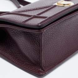 Pre Owned Dior Burgundy Leather Small Diorama Shoulder Bag