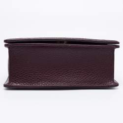 Pre Owned Dior Burgundy Leather Small Diorama Shoulder Bag