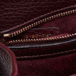 Pre Owned Dior Burgundy Leather Small Diorama Shoulder Bag