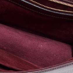 Pre Owned Dior Burgundy Leather Small Diorama Shoulder Bag