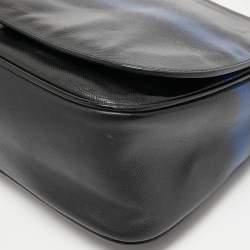 Pre Owned Dior Black/Blue Grained Leather Dune Top Handle Bag