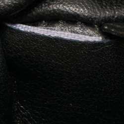 Pre Owned Dior Black/Blue Grained Leather Dune Top Handle Bag