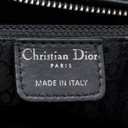 Pre Owned Dior Black Cannage Patent Leather Large Lady Dior Tote