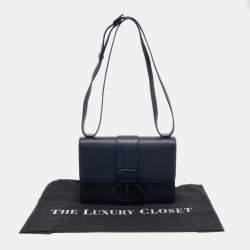 Dior Blue Leather 30 Montaigne Flap Shoulder Bag