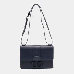 Dior 30 Montaigne Bag Navy Blue, White and Red Box Calfskin