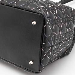 Pre Owned Dior Black Printed Coated Canvas Panarea Tote