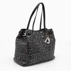 Pre Owned Dior Black Printed Coated Canvas Panarea Tote