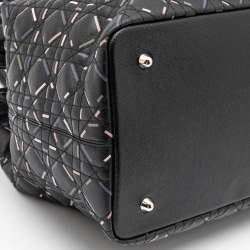 Pre Owned Dior Black Printed Coated Canvas Panarea Tote