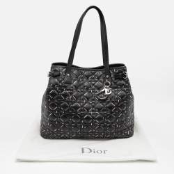 Pre Owned Dior Black Printed Coated Canvas Panarea Tote