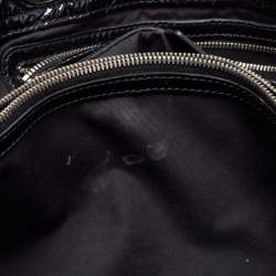 Dior Black Cannage Patent Leather Lady Dior Shopper Tote