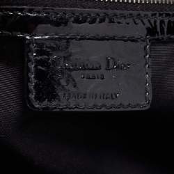 Dior Black Cannage Patent Leather Lady Dior Shopper Tote