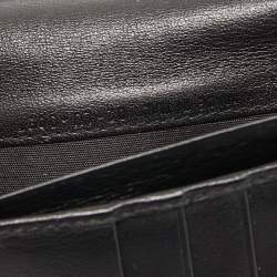 Pre Owned Dior Black/Silver Oblique Canvas and Leather Clutch