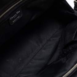 Pre Owned Dior Black Oblique Fabric and Leather Detective Frame Satchel