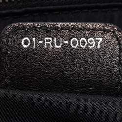 Pre Owned Dior Black Oblique Fabric and Leather Detective Frame Satchel