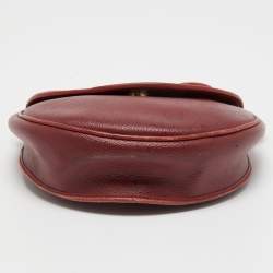 Pre Owned Dior Red Coated Honeycomb Canvas and Leather Crossbody Bag