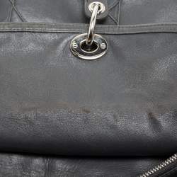 Pre Owned Dior Grey Cannage Leather Granville Tote