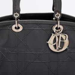 Pre Owned Dior Grey Cannage Leather Granville Tote