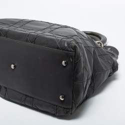 Pre Owned Dior Grey Cannage Leather Granville Tote