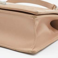Pre Owned Dior Beige Leather Medium Diorama Shoulder Bag