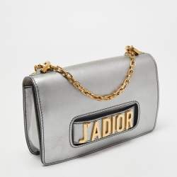 Pre Owned Dior Grey Leather J'adior Shoulder Bag