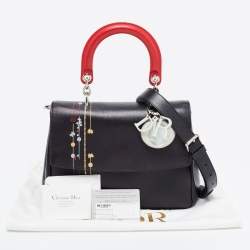 Pre Owned Dior Black Leather Be Dior Shoulder Bag