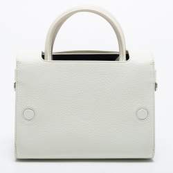 Dior White Leather Mini Diorever Tote