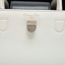 Dior White Leather Mini Diorever Tote