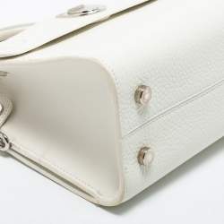 Dior White Leather Mini Diorever Tote