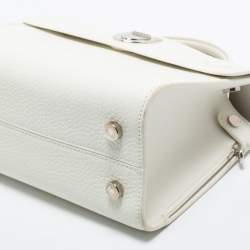 Dior White Leather Mini Diorever Tote