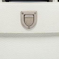 Dior White Leather Mini Diorever Tote