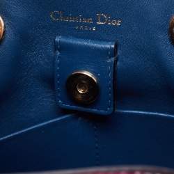 Pre Owned Dior Pink Grained Leather Mini Diorissimo Tote
