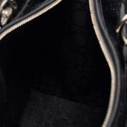 Pre Owned Dior Black Cannage Patent Leather Large Lady Dior Tote