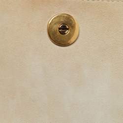 Pre Owned Dior White Studded Leather Diorama Crossbody Bag