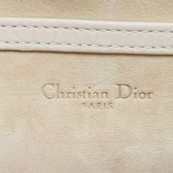 Pre Owned Dior White Studded Leather Diorama Crossbody Bag