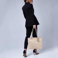 Pre Owned Dior Light Pink Cannage Leather UltraDior Tote
