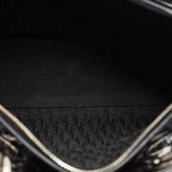 Pre Owned Dior Black Cannage Patent Leather Large Lady Dior Tote