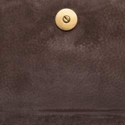 Pre Owned Dior Bronze Leather Diorama Top Handle Bag