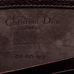 Pre Owned Dior Bronze Leather Diorama Top Handle Bag