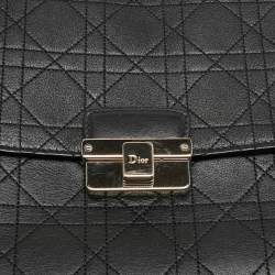 Pre Owned Dior Black Cannage Leather Large Diorling Shoulder Bag
