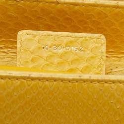 Dior Yellow Python Medium Lady Dior Tote