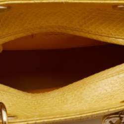 Dior Yellow Python Medium Lady Dior Tote