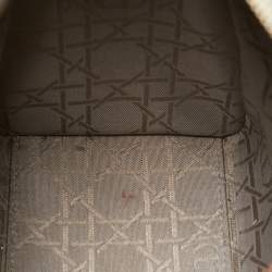 Pre Owned Dior Grey Cannage Leather Medium Lady Dior Tote