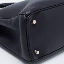 Pre Owned Dior Black Leather Medium Diorissimo Shopper Tote