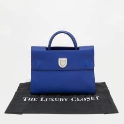Pre Owned Dior Blue Leather Medium Diorever Tote