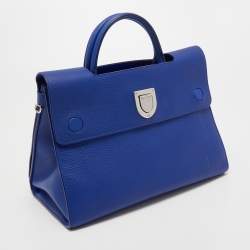 Pre Owned Dior Blue Leather Medium Diorever Tote