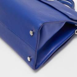 Pre Owned Dior Blue Leather Medium Diorever Tote