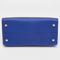 Pre Owned Dior Blue Leather Medium Diorever Tote