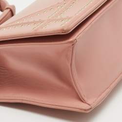 Pre Owned Dior Pink Studded Leather Small Diorama Shoulder Bag