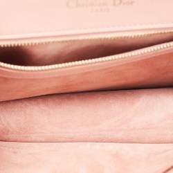 Pre Owned Dior Pink Studded Leather Small Diorama Shoulder Bag