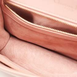 Pre Owned Dior Pink Studded Leather Small Diorama Shoulder Bag